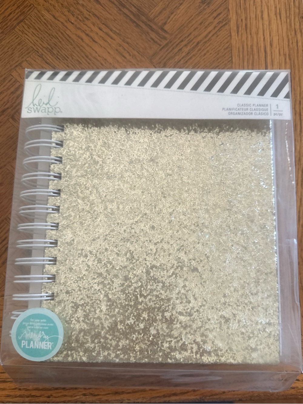 New Heidi Swapp Gold Glitter Classic Home Office Planner